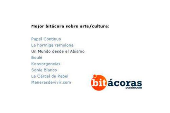 El Abismo, finalista en los Bitácora.com
