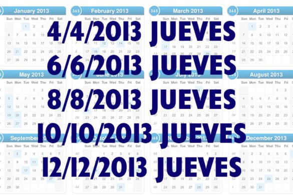2013: Coincidencias numéricas de fechas pares