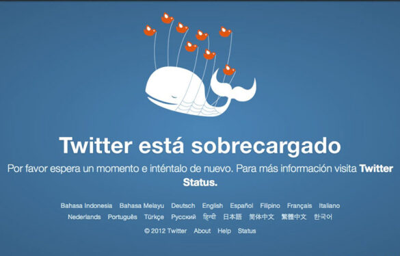 La célebre pantalla de error de Twitter cumple seis años