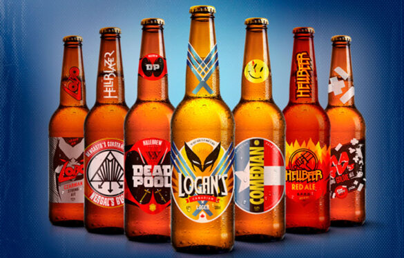 Las cervezas de los superhéroes de cómic